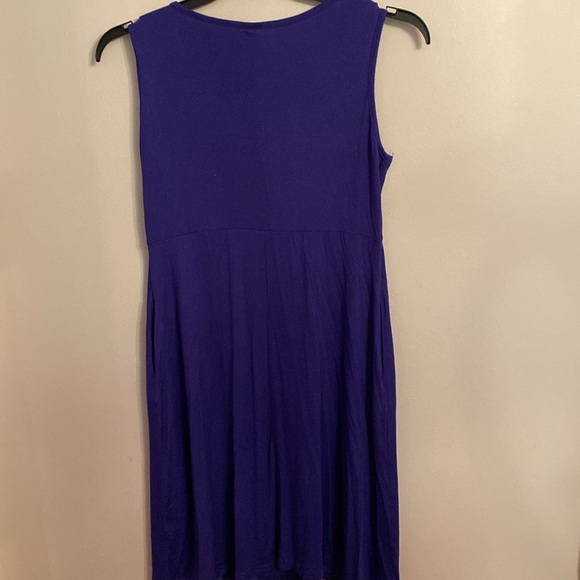 Beigai Blue Sleeveless Tank Dress w pockets, Size: Large, NWT - Picture 8 of 10